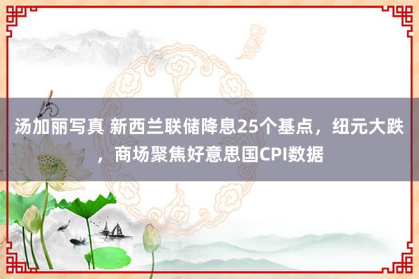 汤加丽写真 新西兰联储降息25个基点，纽元大跌，商场聚焦好意思国CPI数据